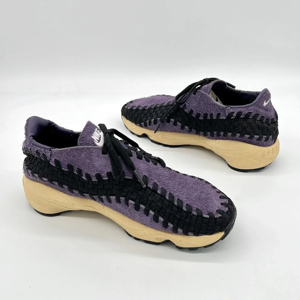 Nike Air Footscape Woven Sneaker Shoe FZ2615-500 Dark Raisin Black Womens 8 New - Picture 4 of 7